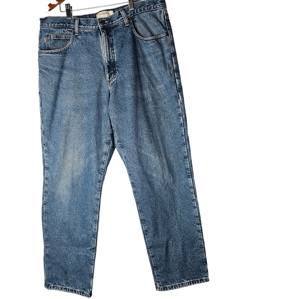 L‎ L Bean Mens Flannel Lined Denim Jeans 36x29 Double L Classic Fit Straight Leg
